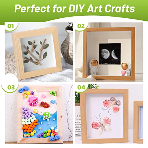 Billioteam 6 Pack Unfinished Square Wood Panels,6" X 6"/15Cm X 15Cm,Blank Wooden Canvas Cradled Painting Panel Boards For Drawing,Painting,Pouring,Wood Burning And Diy Arts Crafts Projects #TOP4