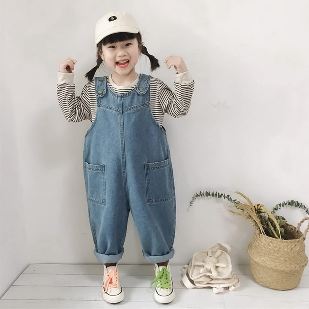 Salopette Jeans Bébé Fille Garçon 6 9 12 18 24 mois Réglable Denim Pantalon avec Bretelles Longue Denim Pantalons Combinaison 3 ans