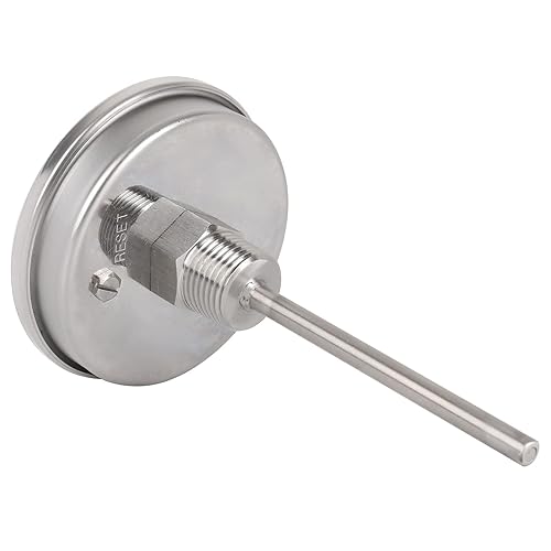 Miniatura 6 de Termómetro de acero inoxidable con esfera de 3 pulgadas para olla, hervidor, bimetal de cerveza, vástago de acero inoxidable de 4 pulgadas, 0-250