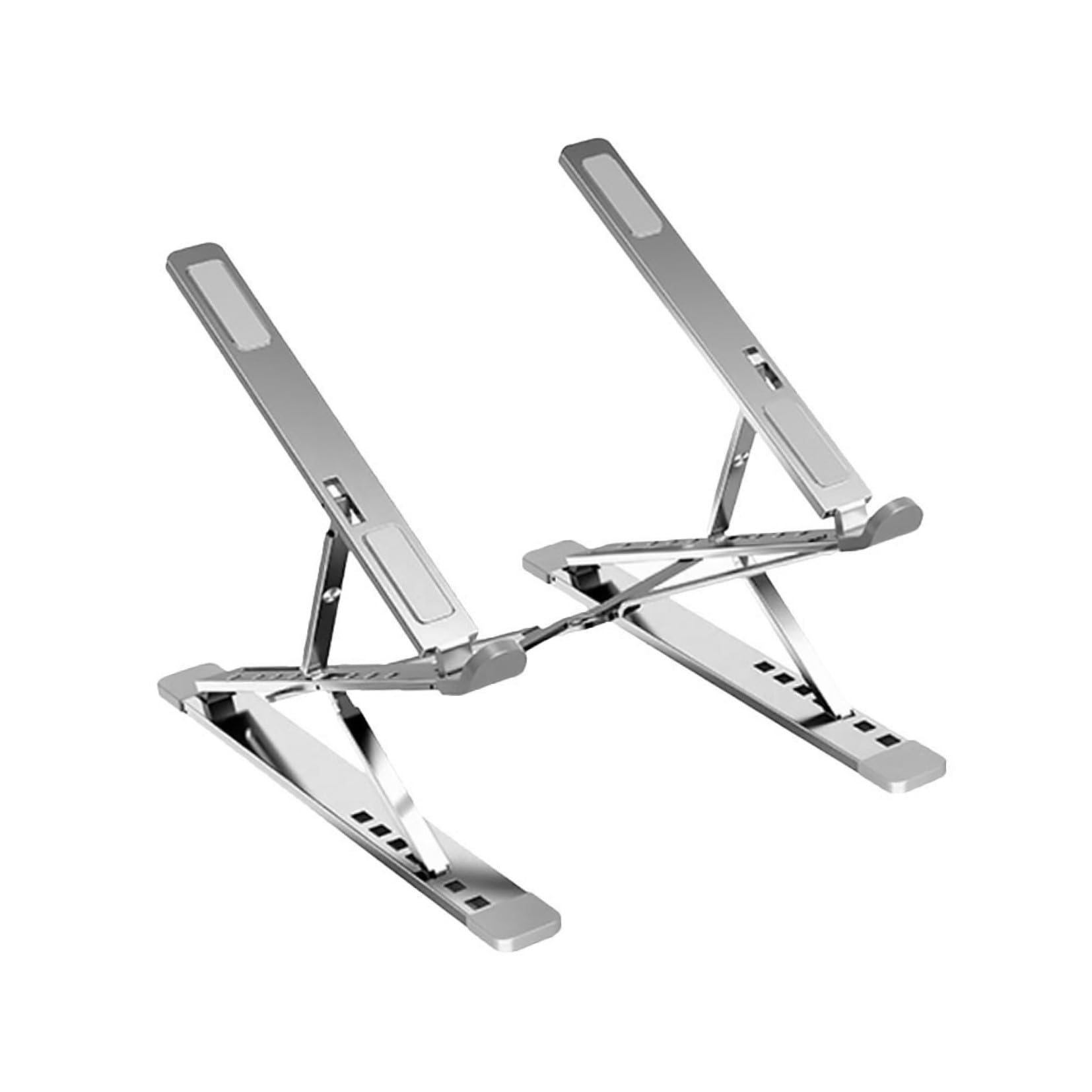 DOITOOL Soporte para Portátil De Aluminio Ajustable Portátil Ergonómico para Oficina y Hogar Plata Refrigeración Multifuncional para Computadora y Tabletas