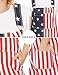 Odefou Festival Overalls for Women Cute Jumpsuits Shorts Romper Fashion Bibs Coveralls(Red White Blue,XS)