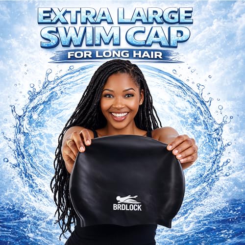 BRDLOCK Extra Large Swim Cap for Long Hair Braids Swimming Cap Adult Women - image 4