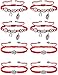 Finrezio 8St Geflochtene Schnurarmbänder für Frauen Männer Evil Eye Hamsa Handschnur zum Schutz Armband verstellbar Rote Schnur
