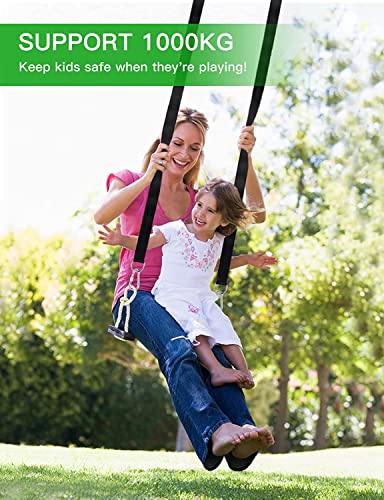 Awroutdoor Hammock Straps, Tree Swing Straps Hanging Kit - Ultra Strong 1.5M/5ft Hammock Strap Holds 2200 LBS Straps for Camping Backpacking Patio Hammocks and Swings - Image 4