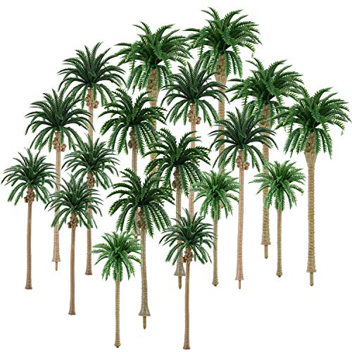 30 Pieces Model Coconut Palm Tree Scenery Model Tree Mixed Model Trees