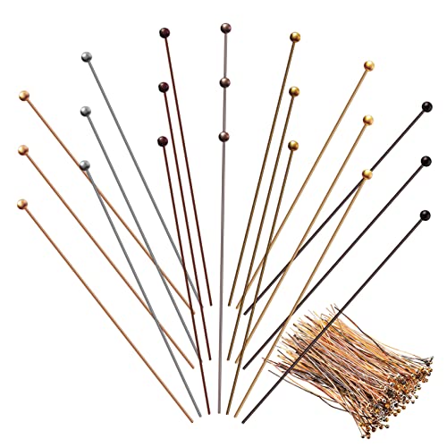 IWOWHERO 2sets Earring Hardware Jewelry Making Needles Set Ball Head Needles for Earring Bracelet Craft 200pcs*2