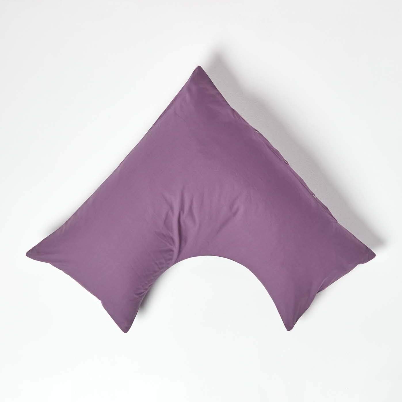 Rackhams Egyptian Cotton V Shaped Pillowcase 200 Tc - Grape