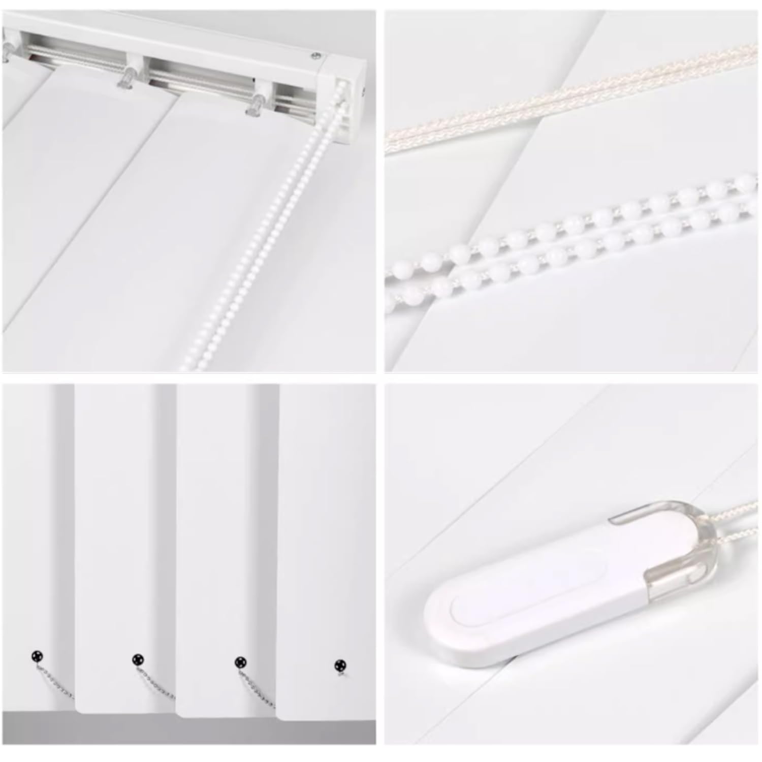 Lamellenvorhang Komplettset Schiebevorhang Nach Maß viele Größen & Farben Blickdicht lichtdurchlässig Fenster Vorhang Aluminium Vertikaljalousie Verdunkelungsgardine (55cm x 230cm)