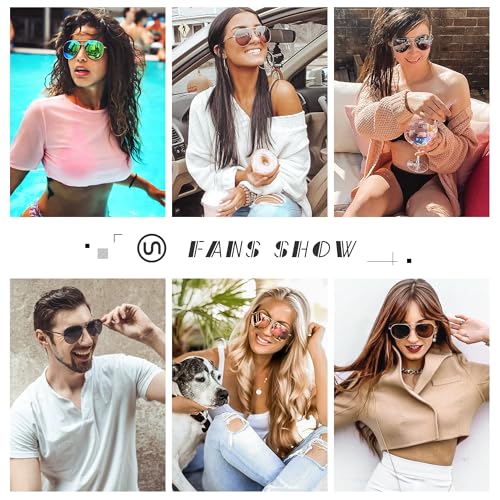 Image of SUNGAIT Women's Lightweight Oversized Aviator Sunglasses