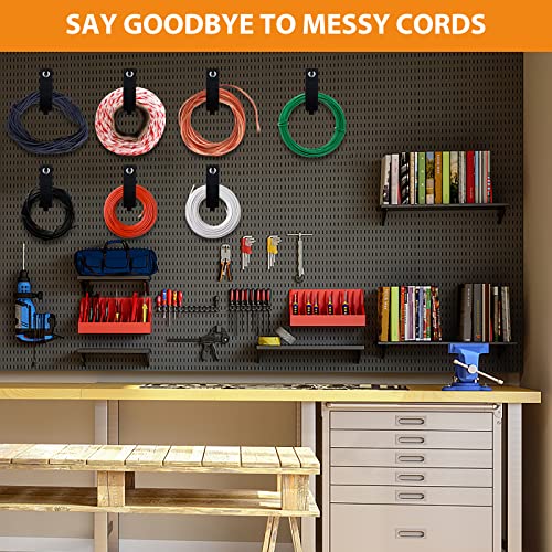 Glesun 30 Pack Garage Hooks With Extension Cords Organizer, Heavy Duty Utility Wall Mount Hooks Garage Organization, Bike Hanger, Tool Organizer For Ladder, Garden And Power Tools, Chairs, Ropes #TOP5