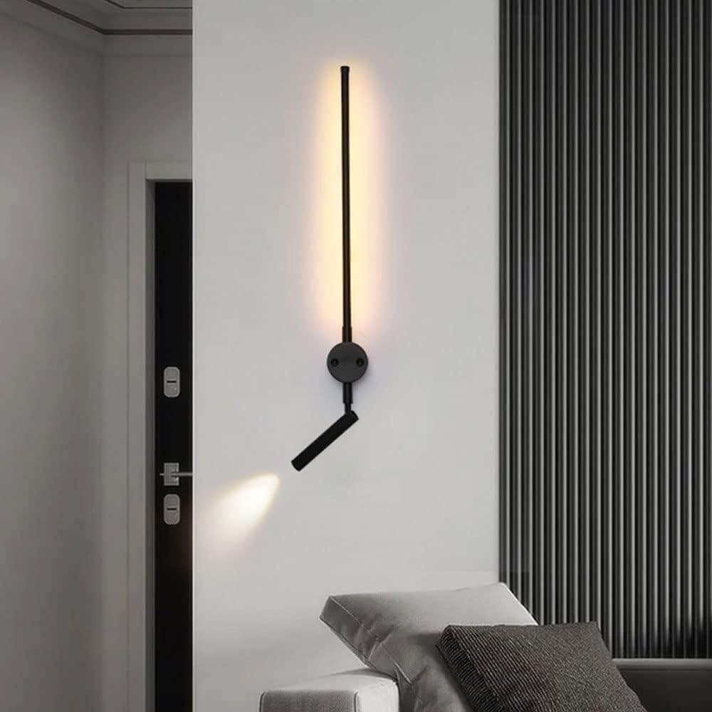 Lampada da bagno a striscia lunga regolabile a LED per specchio, apparecchio di illuminazione lineare per bagno, specchio nero, luci frontali sopra il mobile, illuminazione per quadri, applique d