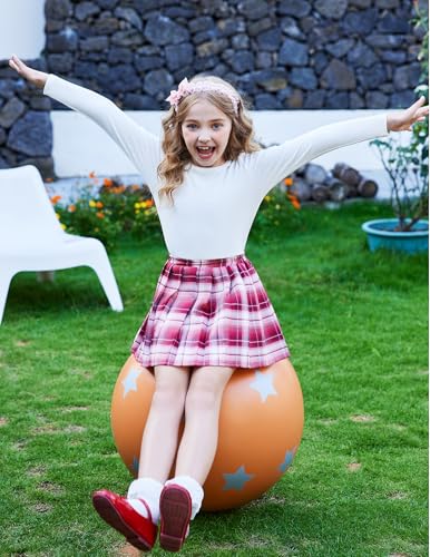 Arshiner Girls Long Sleeve Shirts Thermal Crew Neck Tunic Basic Tops Blouse Tee 3-12 Years2