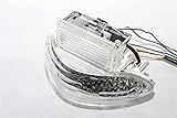 SMT- Custom Clear Lens Brake Tail Light with Integrated Turn Signals Indicators Compatible With SUZUK 1999-2007 Hayabusa GSXR1300 2003-2006 Katana 600/750 2003-2006 GSX-F 600/700 [B00XM7K1S4]