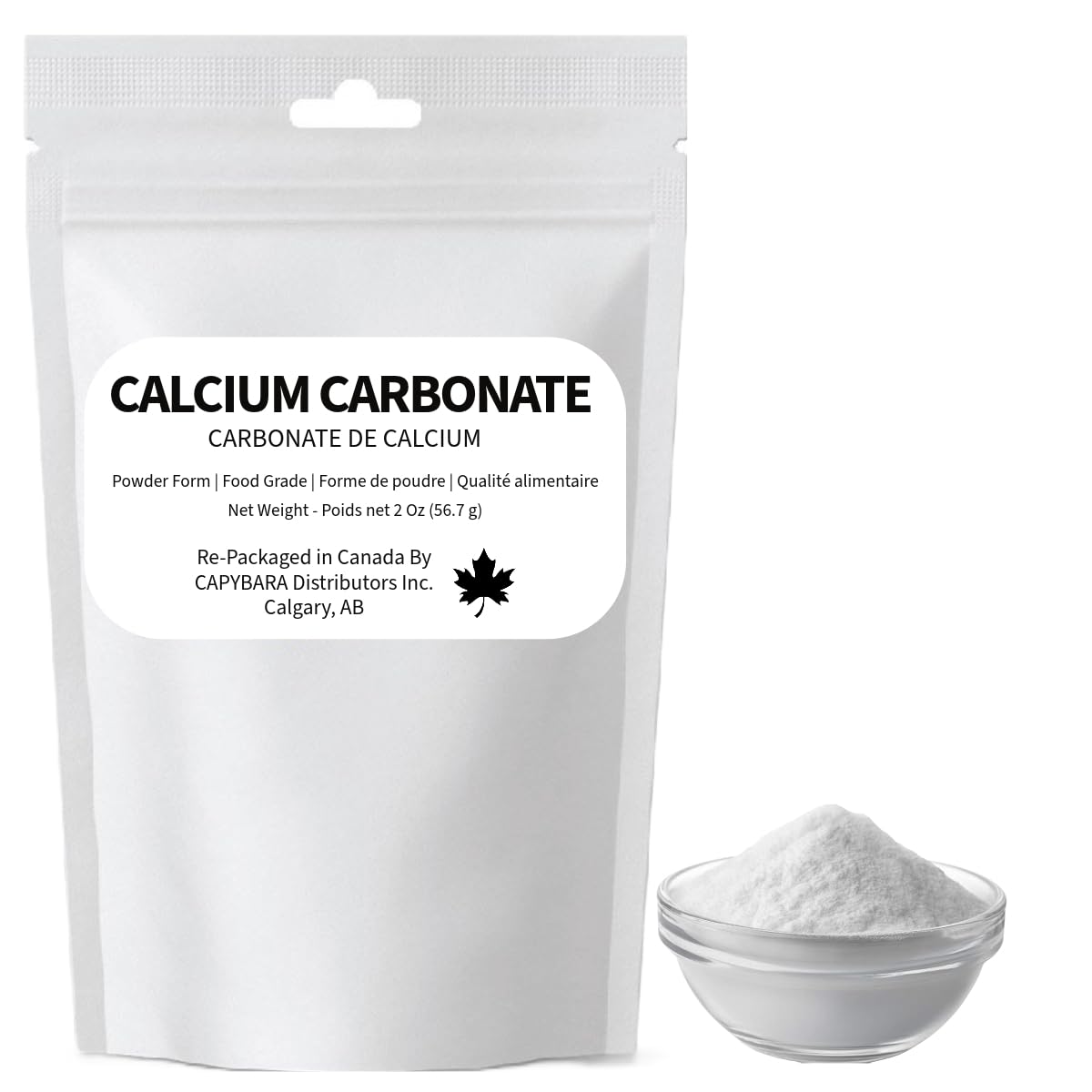 Calcium Carbonate Powder 2 Oz (56.7 g) - Sold by CAPYBARA Distributors Inc.
