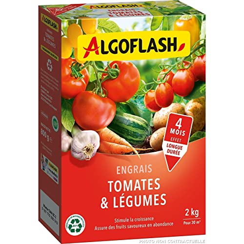 ALGOFLASH Engrais Longue Durée pour Tomates et Légumes, Jusqu'à 30m², 2 kg, POTA2N