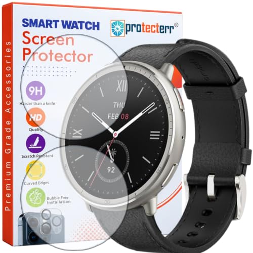 Image of Smartwatch Screen Protector for Amazfit Active 2 1.32 inch (Pack of 2) - Flexible TPU Film, 9H Scratch Resistant, Self Healing, Anti Fingerprint, HD Clear - Not Tempered Glass