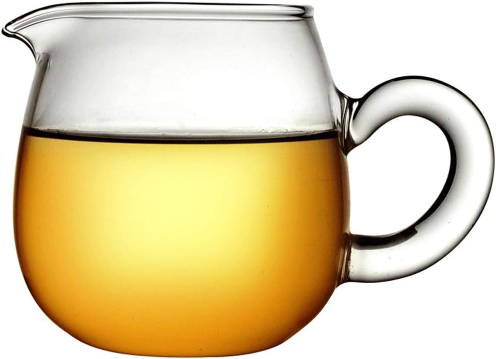 Mozentea Clear Glass Chinese Gong Kung Fu Tea & Milk Pitcher Cha Hai Tea fairness Cup sharing Pitcher Gong Dao Bei 240ml
