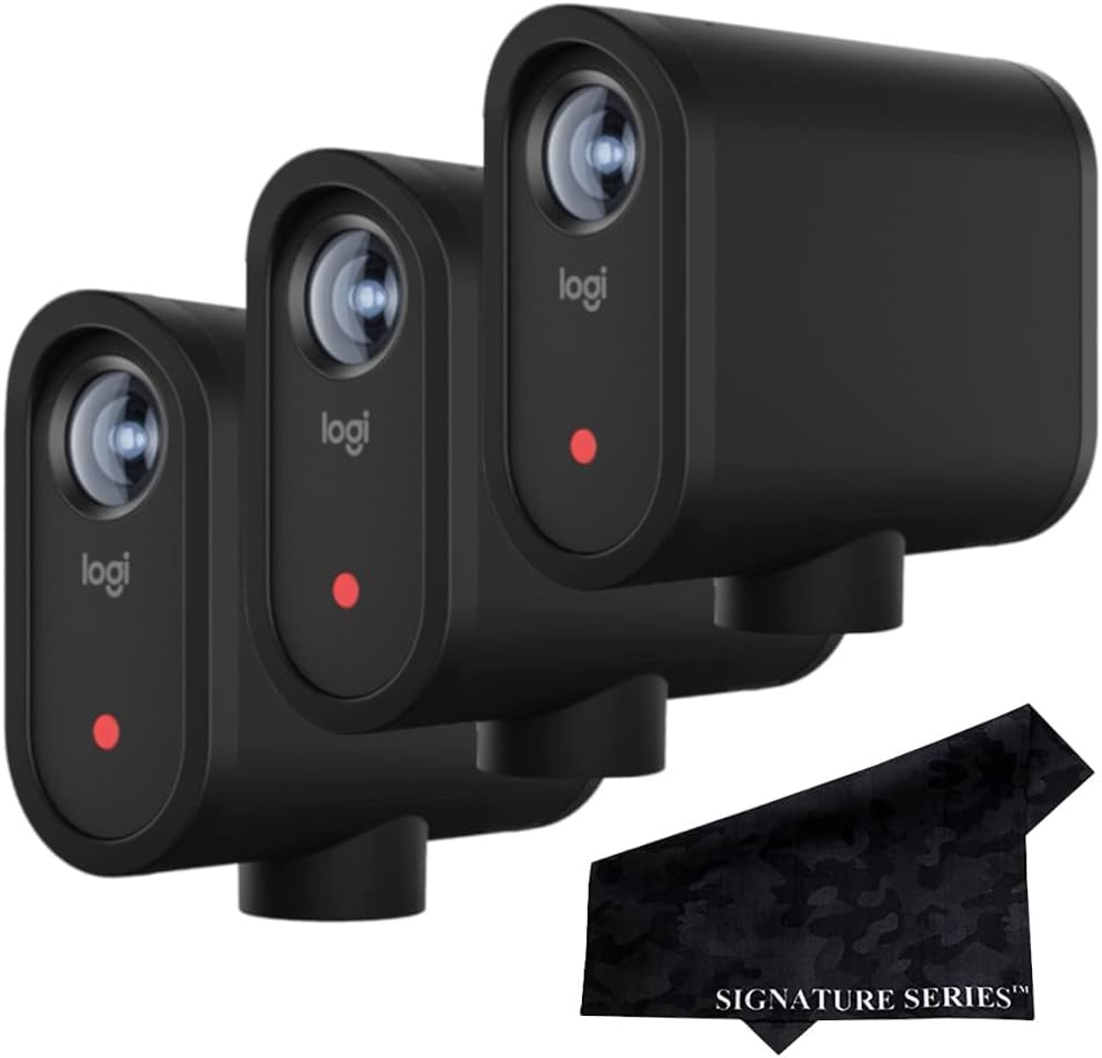Mevo Start 3-Pack Wireless Live Streaming Cameras, for Multi-Camera HD Video, App Control and Streaming via Smartphone or Wi-Fi and Signature Series Lens Cloth (Renewed)