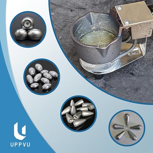 Image of Pure Lead Ingots with 99.9% Laboratory-Quality Purity, Used to Lead Bullets Casting, Fishing Sinkers, Fishing Weights (8 Pounds)