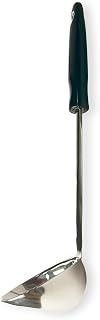 Chef Craft Select 12-Inch Stainless Steel Ladle - Durable Rust-Proof Flat Bottom for Soups & Stews