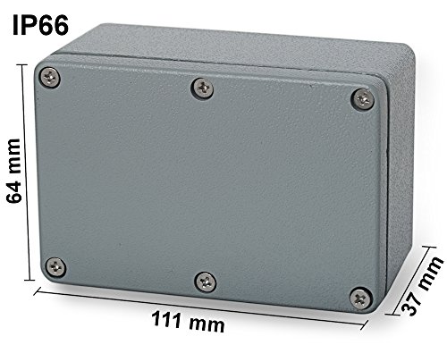 edi-tronic Aluminium Leergehäuse 111x64x37mm Industriegehäuse IP66 Gehäuse Box Kasten Dicht
