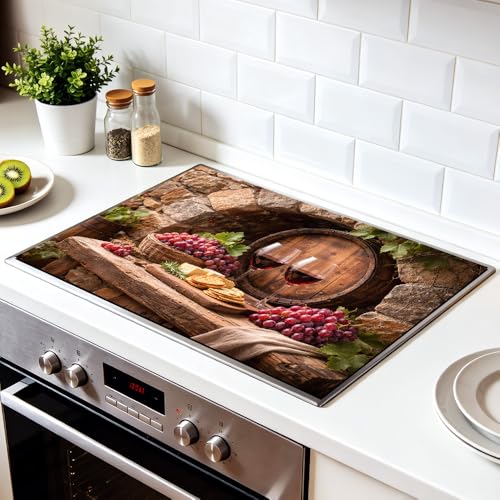 Image of Wine Barrel Stove Top Cover for Electric Stove, 28.4 x 20.5 in
