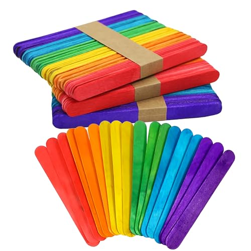 4.5 Colored Popsicle/Craft Sticks - Box of 1000ct (1000)