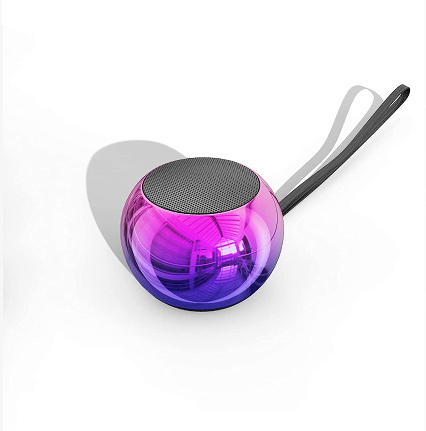 TWS Wireless Portable Small Bluetooth Speakers with 5W Big Sound, Wireless Stereo Pairing, Metal Enclosure, IP65 Splash-proof, Minimalist Design, Nylon Lanyard for Echo Dot Android iPad iPhone Laptop