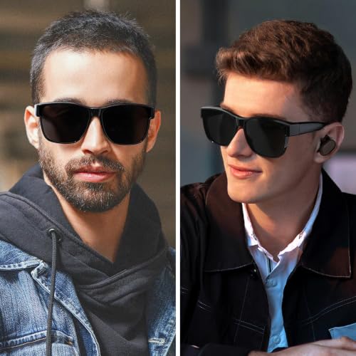 Image of GEGURI Polarized Sunglasses Fit Over Glasses for Men Women, Oversized Square Sun Glasses UV400 Protection Shades