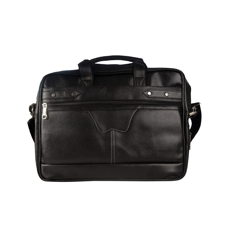 Krishna Excellency 17 Inch Leather Laptop Messenger Bag Padded