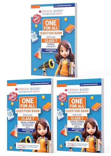 Image of One For All Question Banks NCERT & CBSE Class 7 (Set of 3 Books) Science, Social Science Part-1 & Part-2 (For Exam) For 2026-27