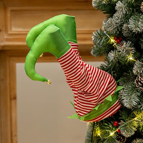 Patas de Papá Noel para árbol de Navidad: una decoración divertida para tu fiesta en casa 3