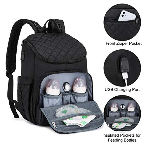 Lovevook Diaper Bag Backpack, Multifunction Travel Backpack With Waterproof Portable Changing Pad, Unisex And Stylish #TOP3