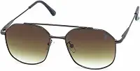 Óculos de Sol Aviador Casual Unissex Polo London Club, feito em Metal Stainless Steel e lente em Policarbonato com Proteção UV400 Kit contém Case Couro ECO Ref VT5805