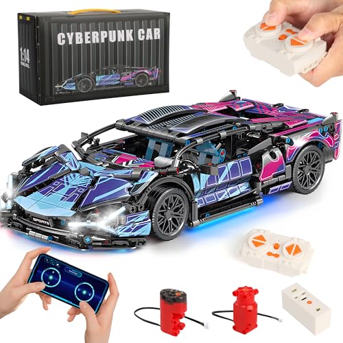 MOMOSTAR 1:14 échelle Technic Voiture Ingénierie De Modèles Comprend Un Ensemble D'éclairage à LED, Voiture De Course Technic 8 10-16 Ans Garçon Adulte Jouets Et Cadeaux Assemblés