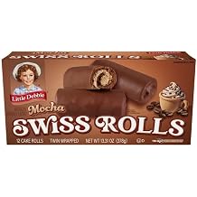 Little Debbie Mocha Swiss Rolls 13.31oz box, 12 rolls per box 6 boxes