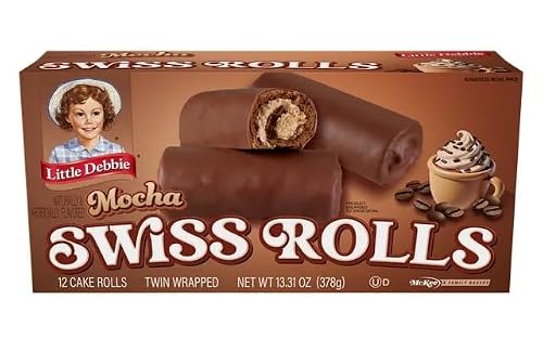 Little Debbie Mocha Swiss Rolls 13.31oz, 12 rolls per box