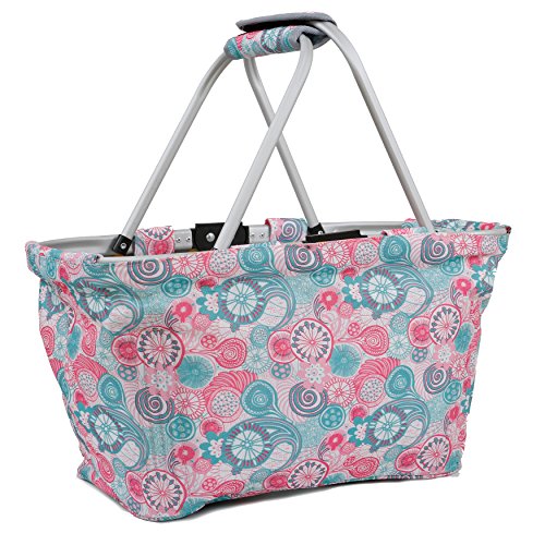 J World New York Pica Picnic Tote/Market Basket, Blue Raspberry, One Size