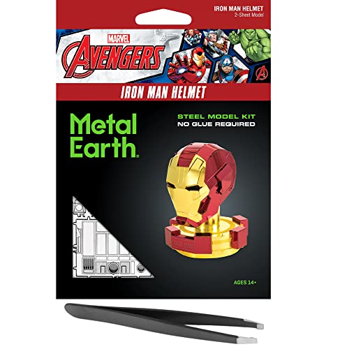 Fascinations Metal Earth Marvel Iron Man Casco 3D Metal Modelo Kit Paquete con pinzas