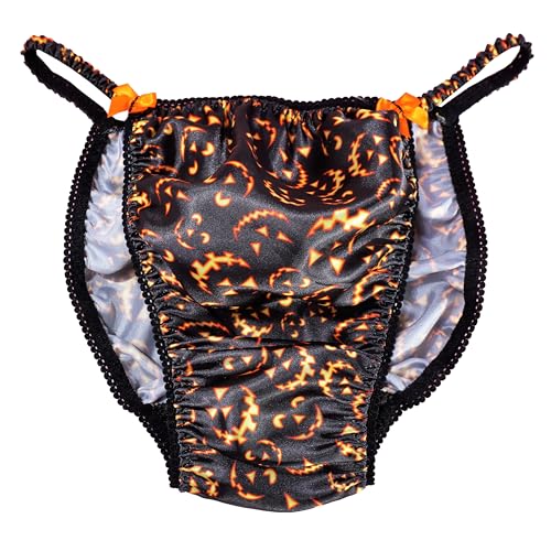 Ania's Poison Sissy MEN's Satin Panties HALLOWEEN Pumpkin