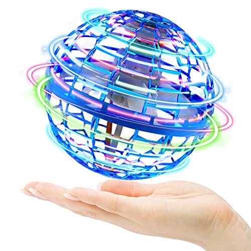 Flying Orb Ball, Flying Toys That Brings Magic into Reality Outdoor Cool Things, Globe Shape Magic Controller Mini Drone Flying Toy, Built-in RGB Lights Spinner 360Â° Rotating UFO Safe for Kids Adults