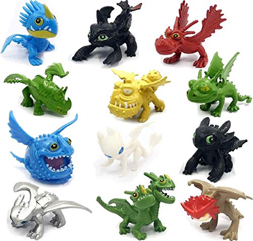 Chez How to Train Your Dragon 12 pcs Action Figures Set - New Dragons