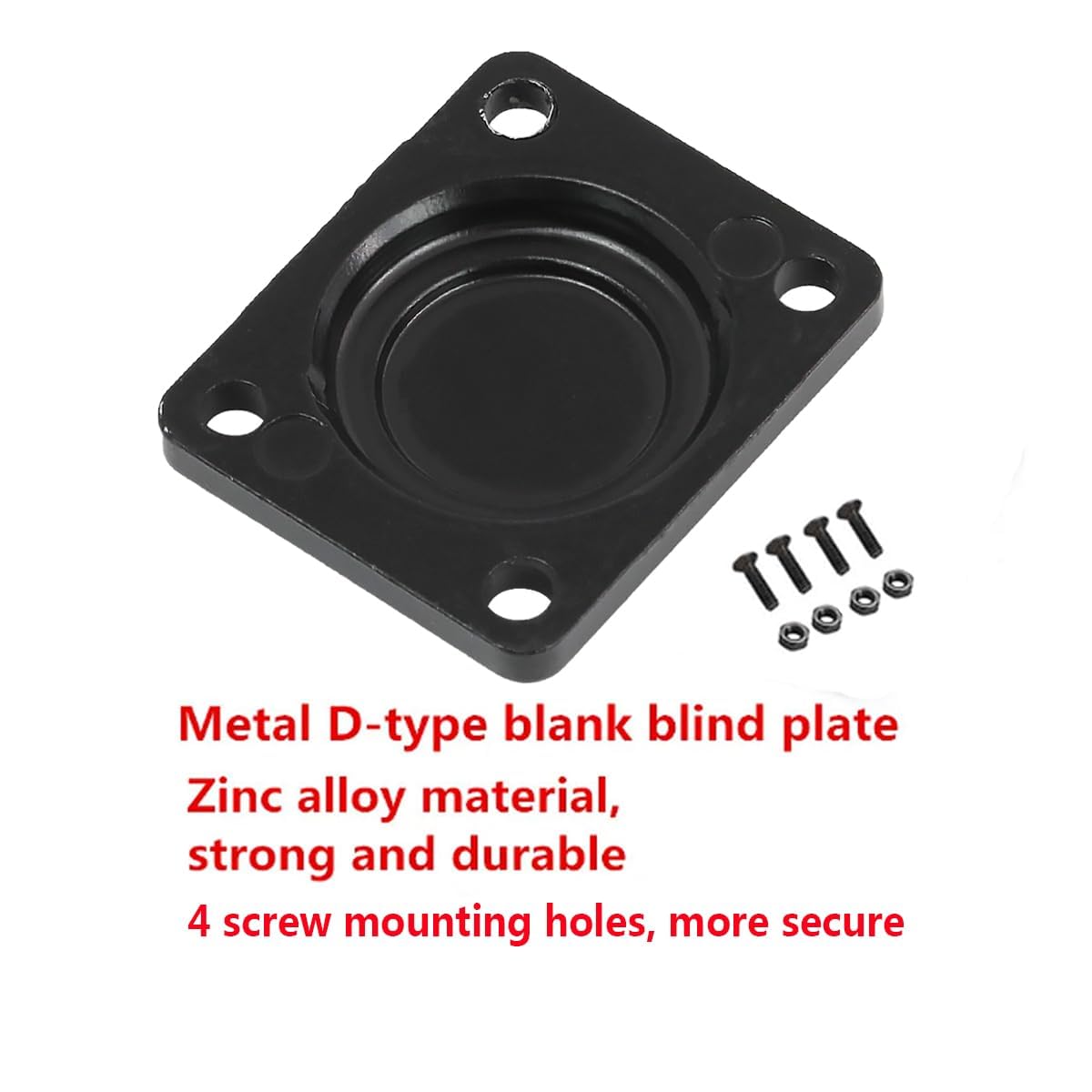 PENGLIN 10 Stück Panel Mount Blindabdeckplatte, D-Serie 4 Löcher Metall Rack Montageplatte für Chassis Steckverbinder, XLR Steckverbinder