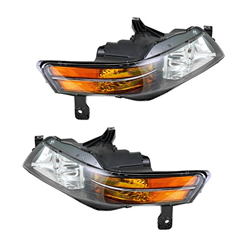 Image of TRQ Headlight Assembly Set AC2502113 AC2503113 Compatible with 2007-2008 Acura TL