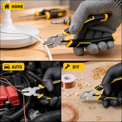 Image of Precision Wire Heavy Duty Diagonal Side Cutting Pliers. (6 inches)