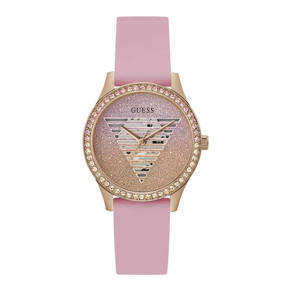 GUESS Women Analog Quartz Watch with Silicone Strap GW0530L4