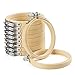 Produktbild Pllieay 10 Stück 8 cm Holz Stickrahmen Bambus Kreis Stickerei Kreuzstich Ring für DIY Kunst Handwerk Handliche Nähen