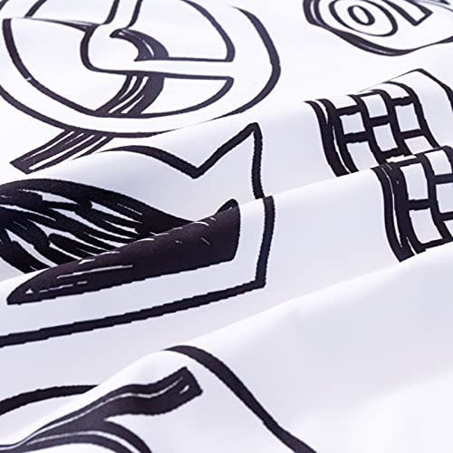 Anhope Boys Video Game Curtains Sketch Art Theme Window Drapes With Computer Gamepad Sports Rocket Teen 90'S Print Pattern Rod Pocket Curtains For Kids Bedroom Living Room, 2 Panels, 42 X 63 Inch #TOP5