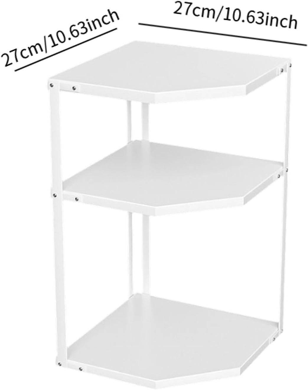 Corner Shelf Rack for Efficient Storage in Kitchen And Bathroom, 3 layer ()