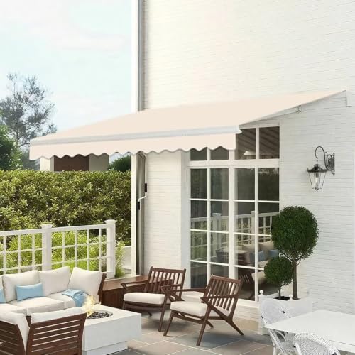 Lona de poliéster para exteriores y recambio de toldo retráctil en terrazas y jardines 7